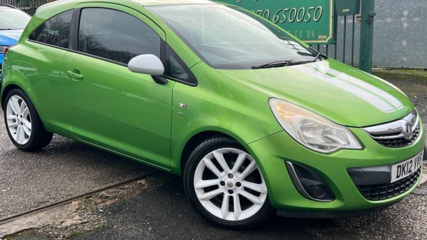 Used 2012 12 VAUXHALL CORSA 1.2i ecoFLEX 16V SXi Euro 5 (s/s) 3dr in Green (54000 mileage) for sale in Crewe
