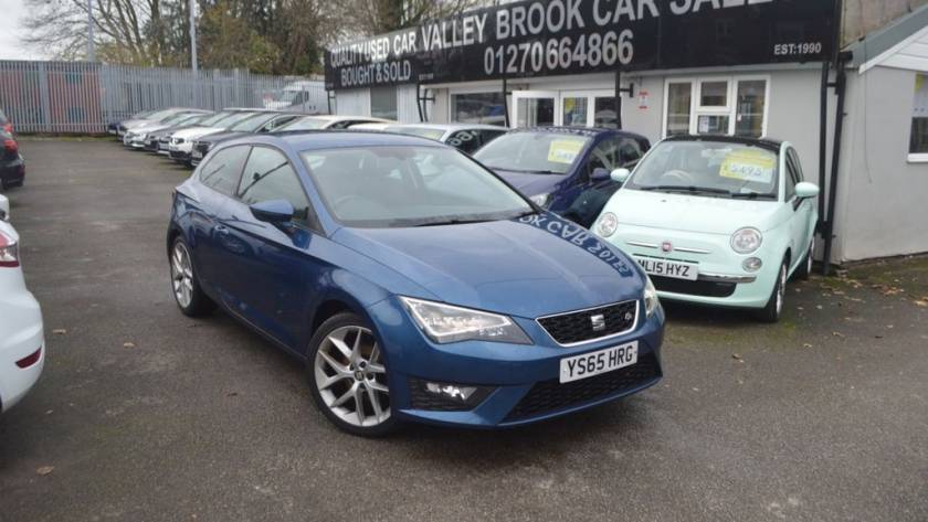 Used 2015 65 SEAT LEON 1.4 EcoTSI FR Sport Coupe 3dr Petrol Manual Euro 6 (s/s) (150 ps) in Blue (64400 mileage) for sale in Crewe