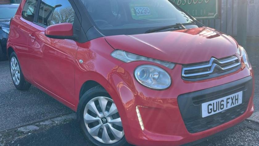 Used 2016 16 CITROEN C1 1.2 PureTech Feel Euro 6 3dr in Red (87000 mileage) for sale in Crewe