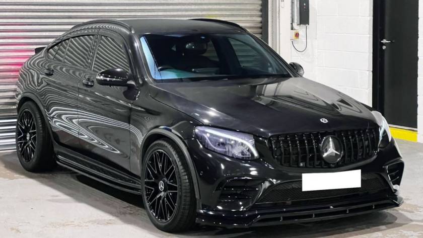 Used 2017 D MERCEDES-BENZ GLC 2.1 GLC250d AMG Line Coupe 5dr Diesel G-Tronic 4MATIC Euro 6 (s/s) (204 ps) in Black (74500 mileage) for sale in Crewe