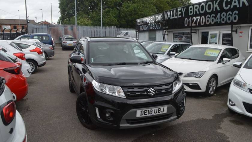 Used 2018 18 SUZUKI VITARA 1.6 Kuro SUV 5dr Petrol Manual Euro 6 (s/s) (120 ps) in Black (65900 mileage) for sale in Crewe