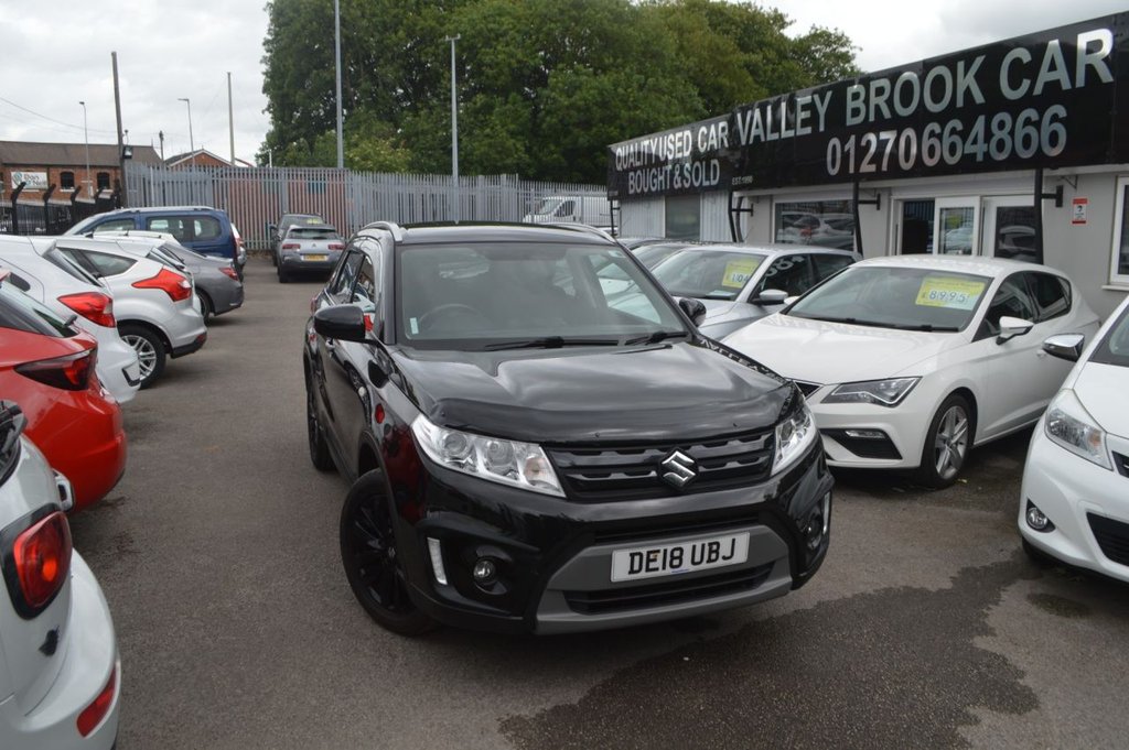Used 2018 18 SUZUKI VITARA 1.6 Kuro SUV 5dr Petrol Manual Euro 6 (s/s) (120 ps) in Black (65900 mileage) for sale in Crewe