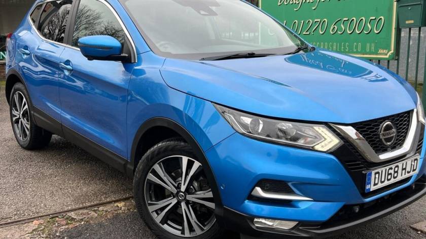 Used 2018 68 NISSAN QASHQAI 1.5 dCi N-Connecta Euro 6 (s/s) 5dr in Blue (88000 mileage) for sale in Crewe