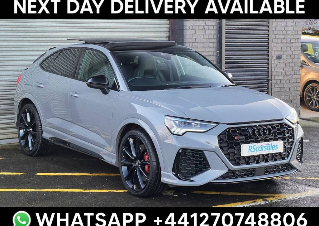 Used 2020 70 AUDI RS Q3 2.5 TFSI Audi Sport Edition Sportback 5dr Petrol S Tronic quattro Euro 6 (s/s) (400 ps) in Grey (54000 mileage) for sale in Crewe