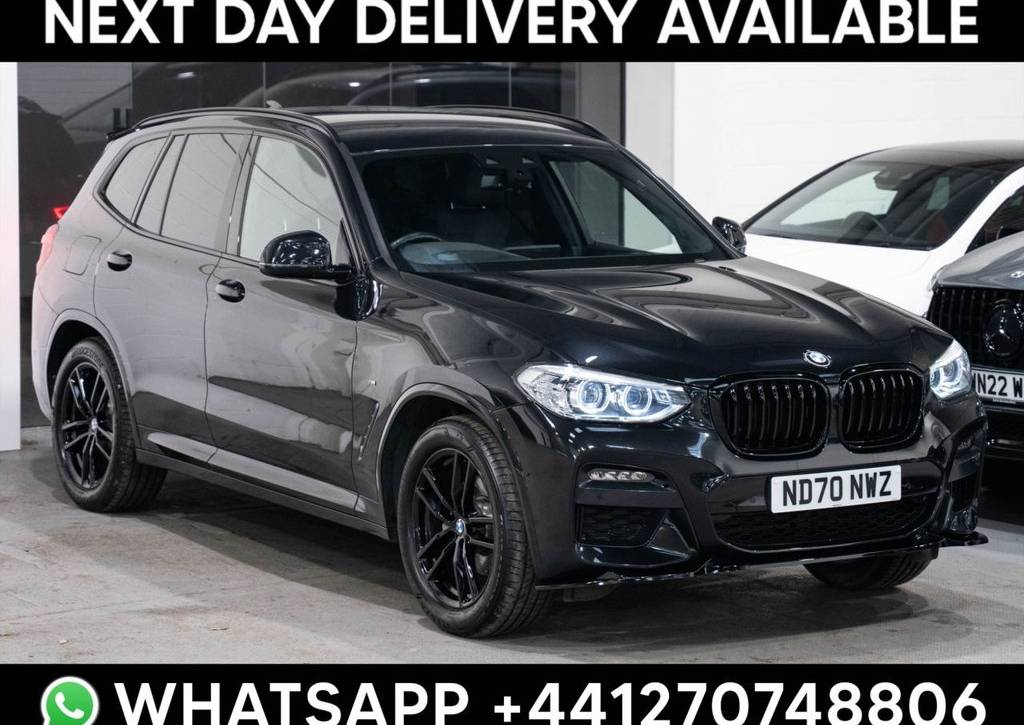 Used 2020 70 BMW X3 2.0 20d MHT M Sport SUV 5dr Diesel Hybrid Auto xDrive Euro 6 (s/s) (190 ps) in Black (71000 mileage) for sale in Crewe