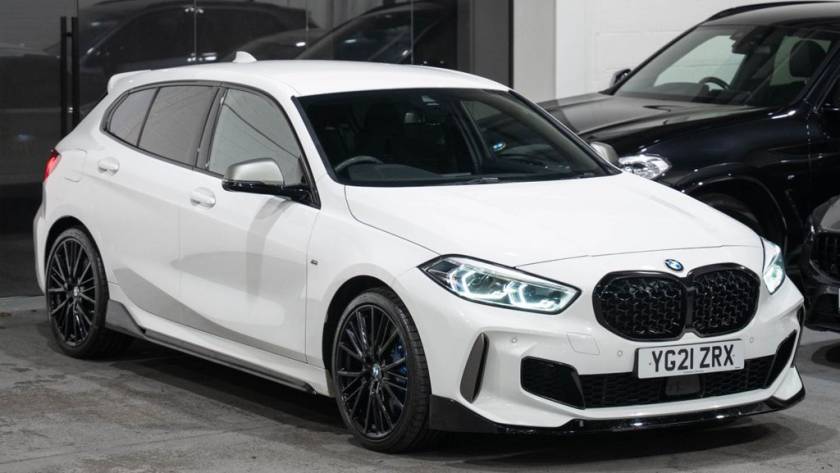 Used 2021 21 BMW 1 SERIES 2.0 M135i Hatchback 5dr Petrol Auto xDrive Euro 6 (s/s) (306 ps) in White (42500 mileage) for sale in Crewe