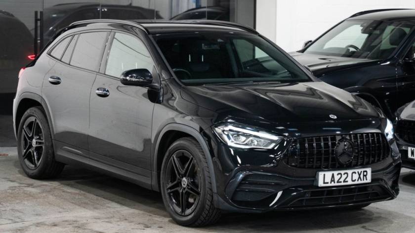 Used 2022 22 MERCEDES-BENZ 180 1.3 GLA180 AMG Line (Premium) SUV 5dr Petrol 7G-DCT Euro 6 (s/s) (136 ps) in Black (27000 mileage) for sale in Crewe