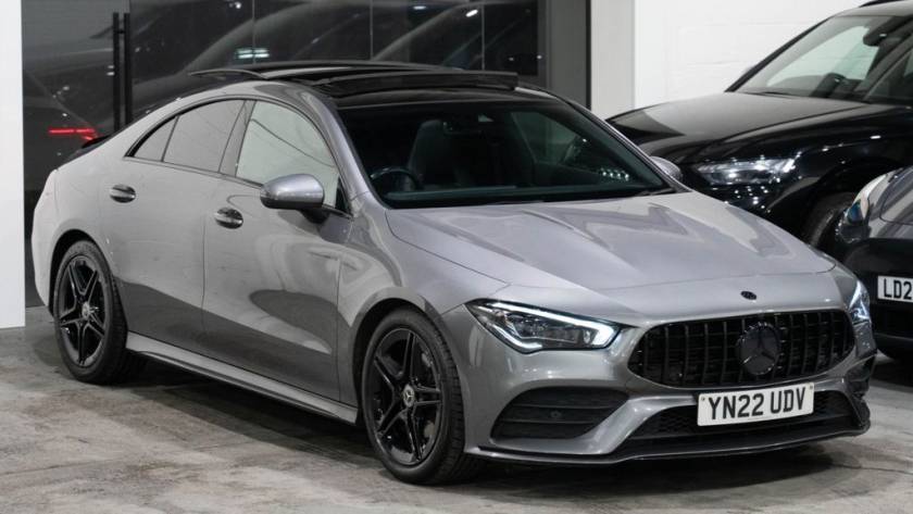 Used 2022 22 MERCEDES-BENZ CLA 1.3 CLA180 AMG Line (Premium Plus 2) Coupe 4dr Petrol 7G-DCT Euro 6 (s/s) (136 ps) in Grey (67000 mileage) for sale in Crewe