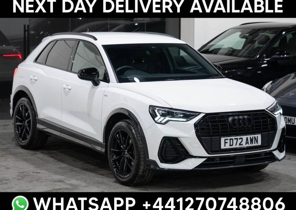 Used 2022 72 AUDI Q3 1.5 TFSI CoD 35 Black Edition SUV 5dr Petrol S Tronic Euro 6 (s/s) (150 ps) in White (22500 mileage) for sale in Crewe