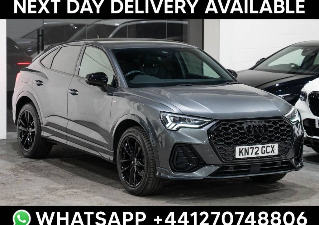 Used 2022 72 AUDI Q3 1.5 TFSI CoD 35 Black Edition Sportback 5dr Petrol S Tronic Euro 6 (s/s) (150 ps) in Grey (44500 mileage) for sale in Crewe