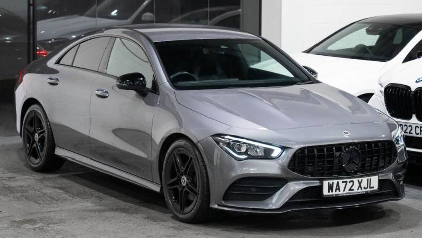 Used 2022 72 MERCEDES-BENZ CLA 1.3 CLA180 AMG Line (Premium) Coupe 4dr Petrol 7G-DCT Euro 6 (s/s) (136 ps) in Grey (20500 mileage) for sale in Crewe