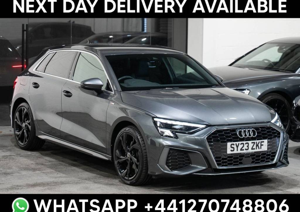 Used 2023 23 AUDI A3 1.5 TFSI 35 S line Sportback 5dr Petrol S Tronic Euro 6 (s/s) (150 ps) in Grey (21000 mileage) for sale in Crewe
