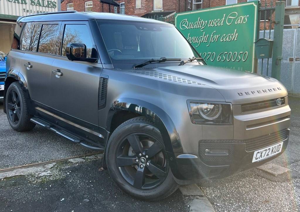 Used 2023 72 LAND ROVER DEFENDER 110 3.0 D250 MHEV HSE Hard Top SUV Auto 4WD MWB Euro 6 (s/s) 5dr in Grey (46000 mileage) for sale in Crewe