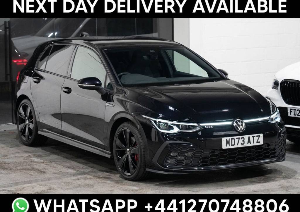 Used 2023 73 VOLKSWAGEN GOLF 2.0 TDI GTD Hatchback 5dr Diesel DSG Euro 6 (s/s) (200 ps) in Black (21500 mileage) for sale in Crewe